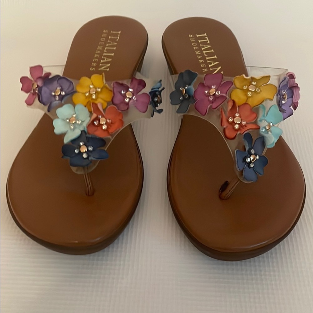 Super cute Italian made fancy flip flops
